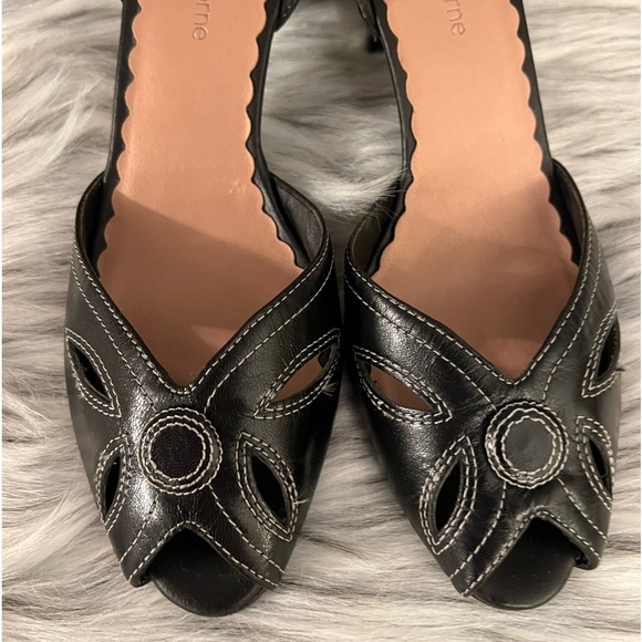 Liz Claiborne Flex ๐ Womens Black Open Toe High Heels - Picture 4 of 10